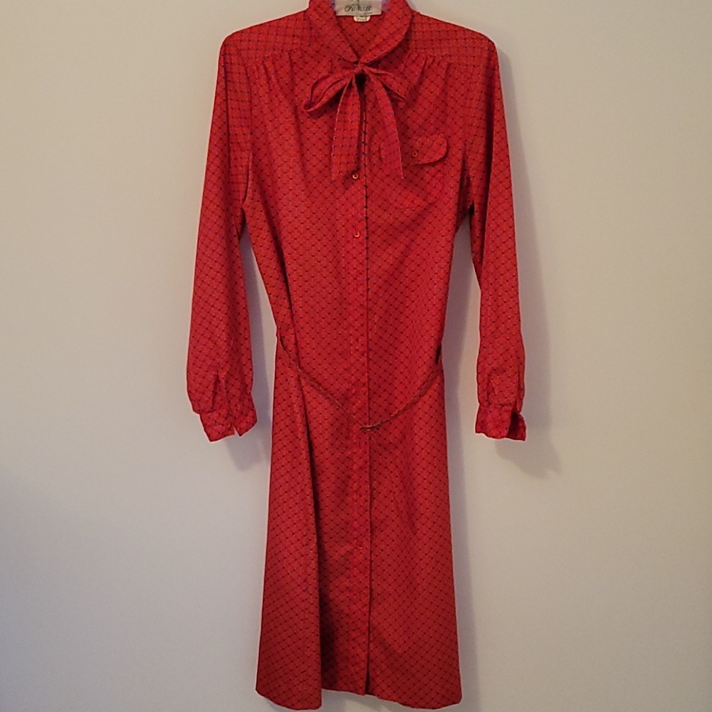 Vintage Parade New York Button Down Dress, Size 14